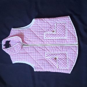 Styleholic pink & white plaid vest size medium